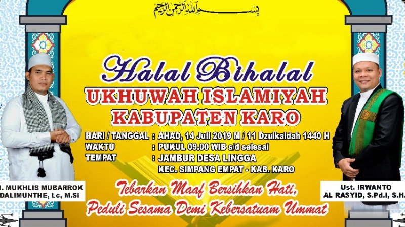 Besok Halalbihalal Ukhuwah Islamiyah se-Kabupaten Karo Digelar 1