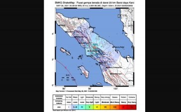 Gempa 4,9 guncang Kabupaten Karo, terasa hingga Aceh.