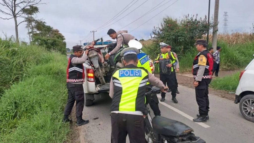 Polres Tanah Karo amankan 5 sepeda motor diduga terlibat balap liar. (Dok. Polres Tanah Karo)