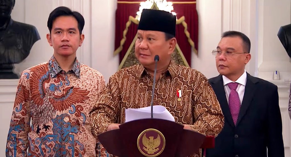 Nama-Nama Menteri Kabinet Merah Putih Prabowo-Gibran