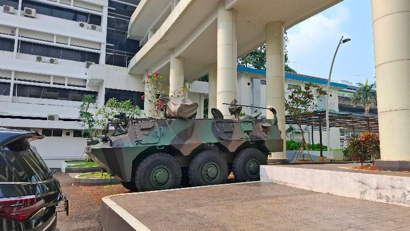 Dua Kendaraan Tempur TNI Terparkir di Gedung Kejagung, Ini Penjelasan Kapuspenkum